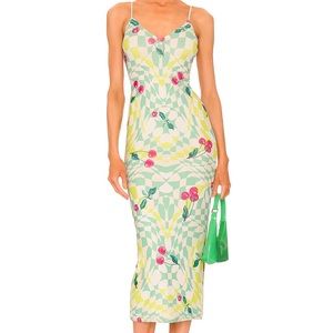 AFRM Mesh Slip Midi Dress